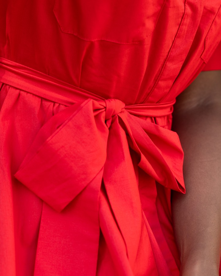 Sapphire Shimmer Cocktail Dress